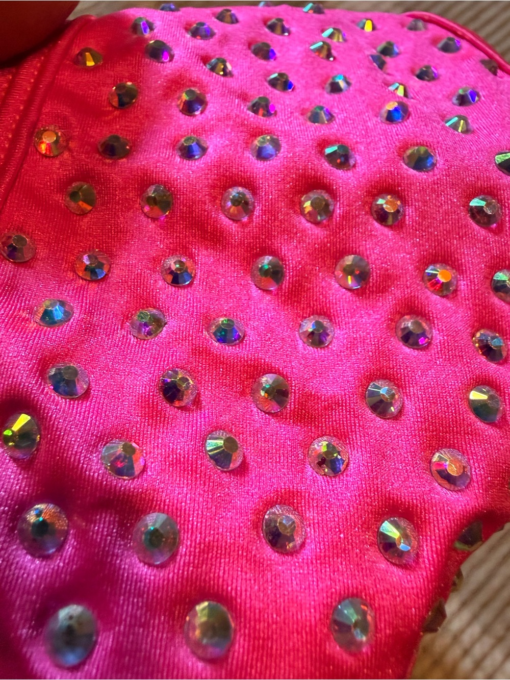 Hot Pink Studded Strappy One-Piece Swimwear - Picture 3 of 3